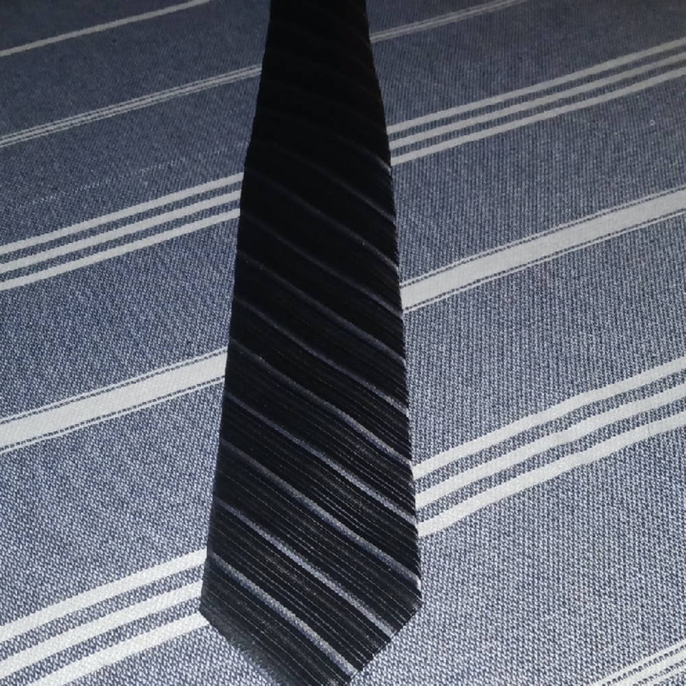 Elegant Black Striped Tie
